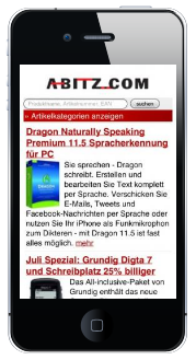 ABITZ.COM auf dem iPhone