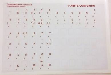 Tastaturaufkleber Französisch
