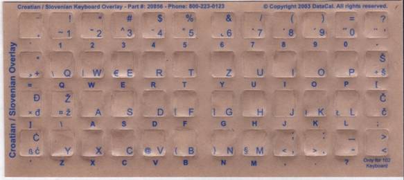 Tastaturaufkleber Kroatisch/Slowenisch