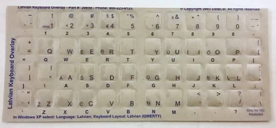 Tastaturaufkleber Lettisch