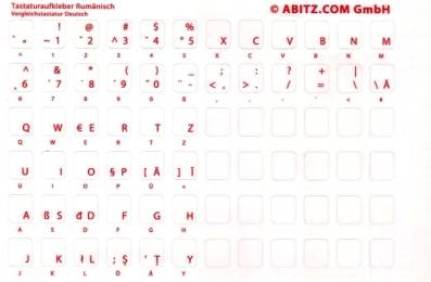 Tastaturaufkleber Rumänisch
