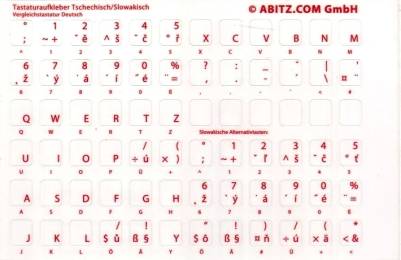 Tastaturaufkleber Tschechisch/Slowakisch