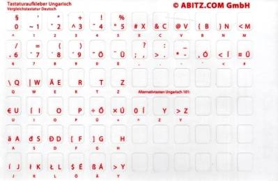 Tastaturaufkleber Ungarisch