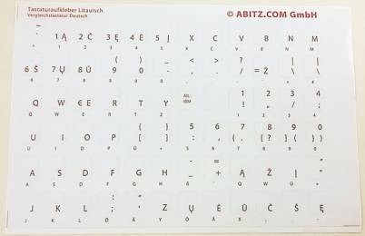 Tastaturaufkleber Litauisch