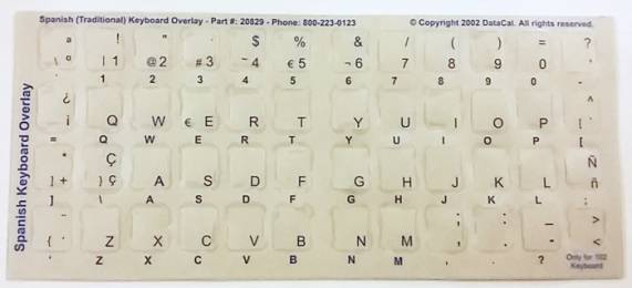 Tastaturaufkleber Spanisch