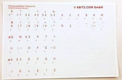 Tastaturaufkleber Türkisch